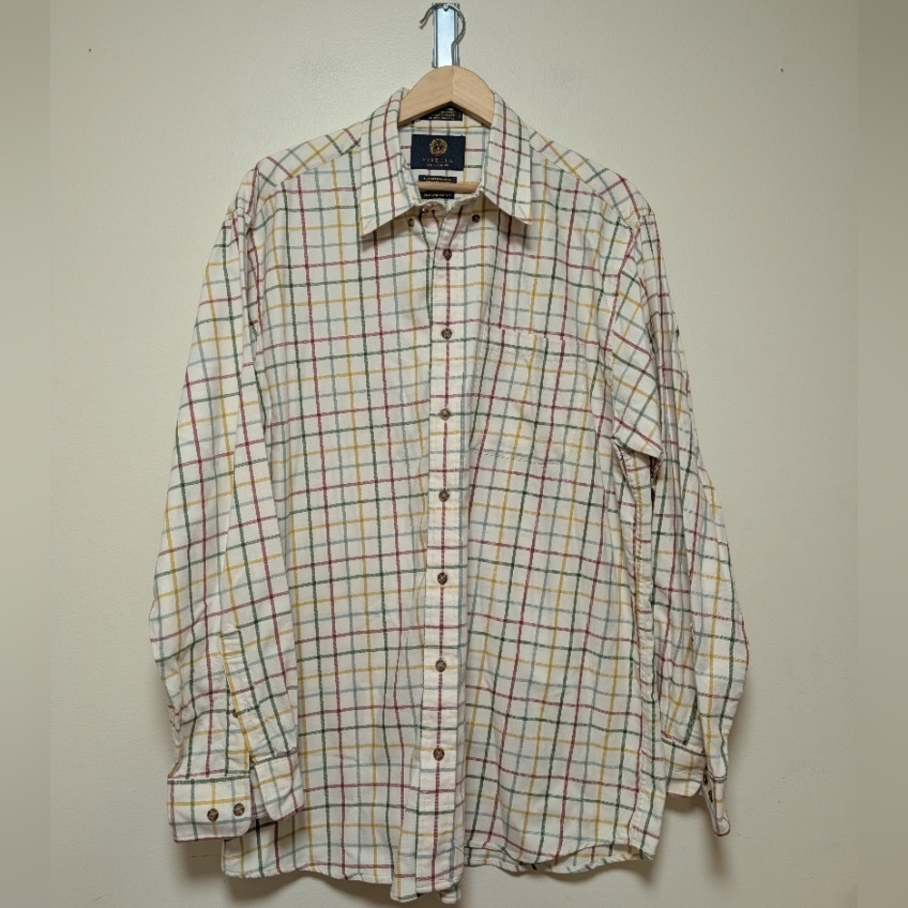 Viyella Plaid Button Down Shirt Men’s XL Traditional Fit